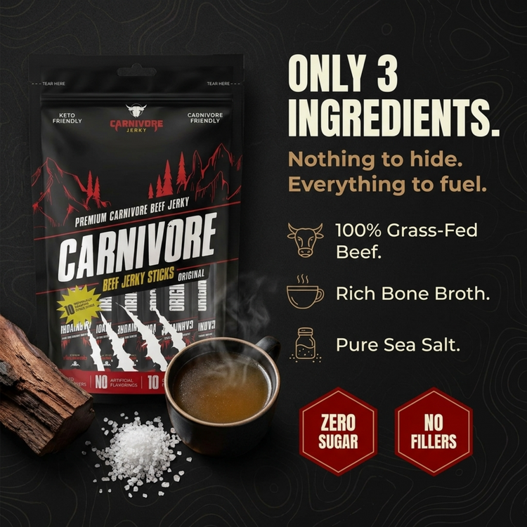 Carnivore Electrolytes Beef Jerky Sticks