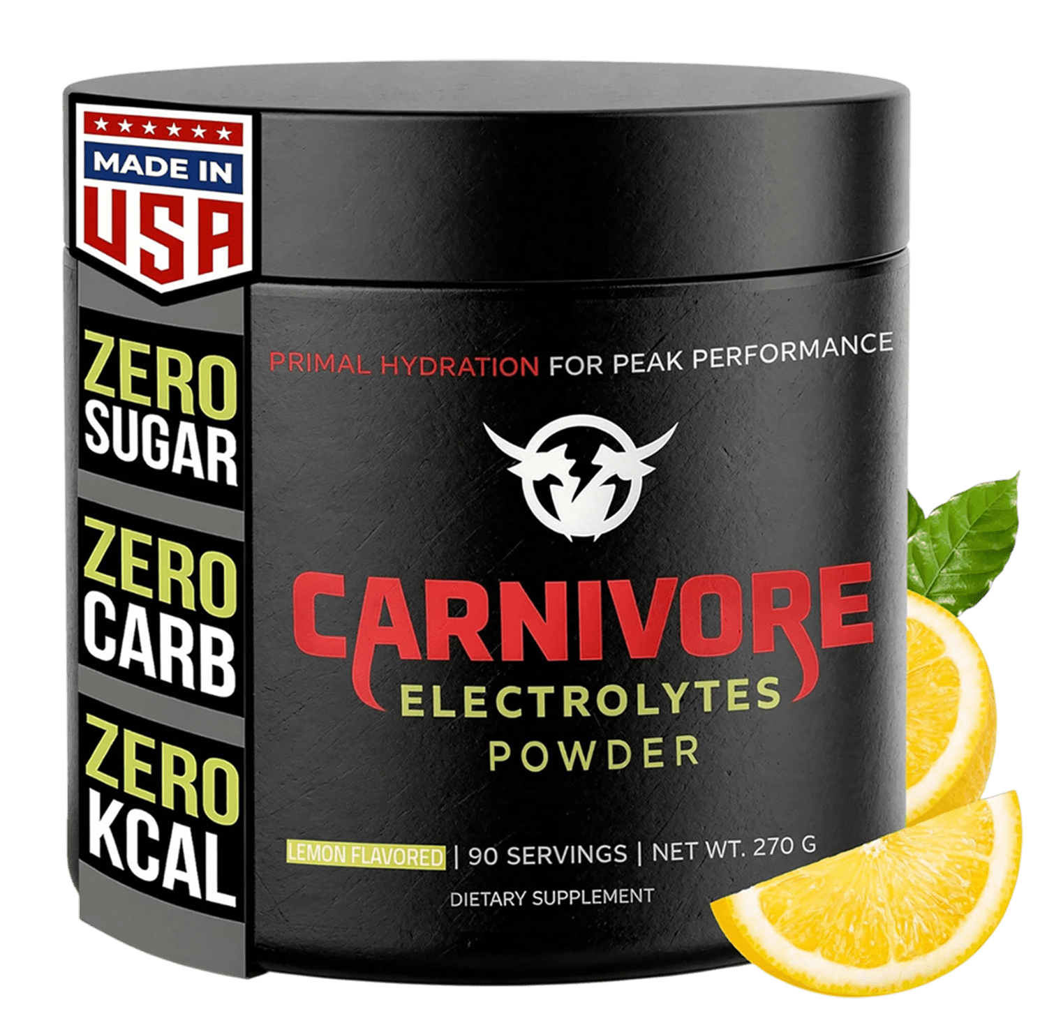 Lemon Flavored Electrolytes Powder Peak Primal Lemon 