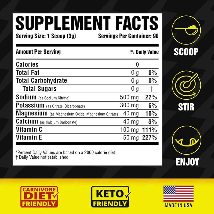 Lemon Flavored Electrolytes Powder